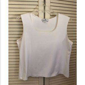 Vintage Y2K Pamela Stewart White Spandex Tank Top X-Large